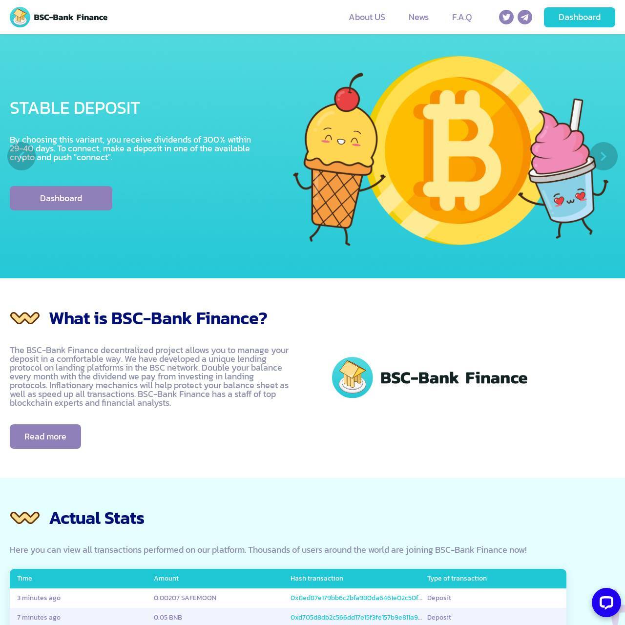 BSC-Bank Finance screenshot