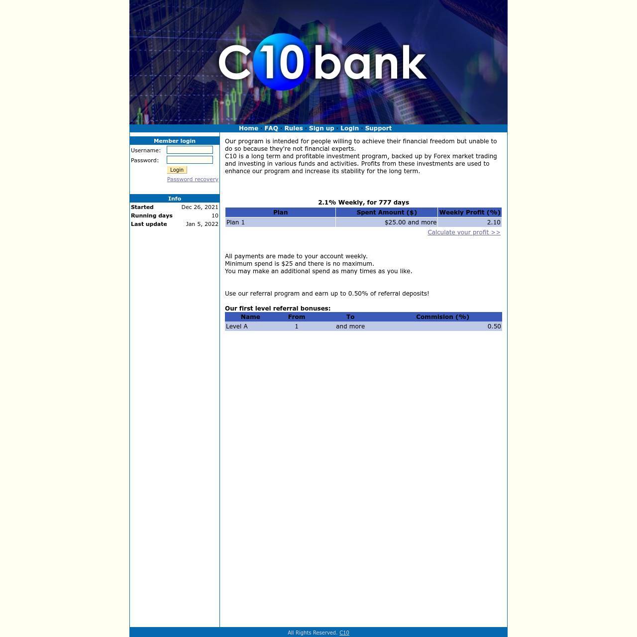 C10Bank screenshot
