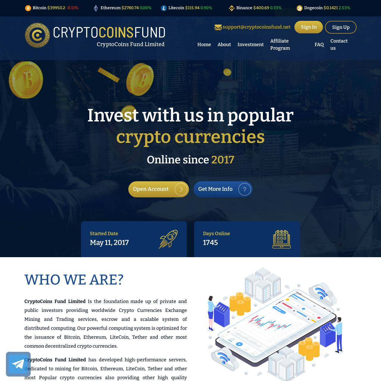 Cryptocoins Fund Limited screenshot