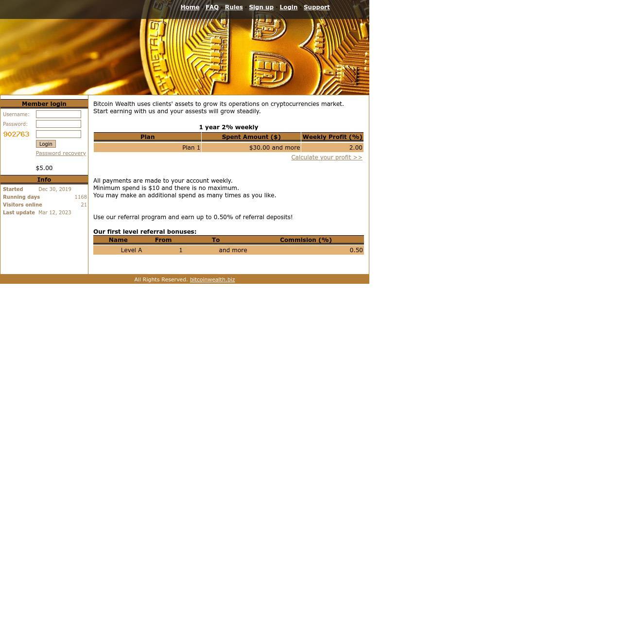 Bitcoinwealth screenshot