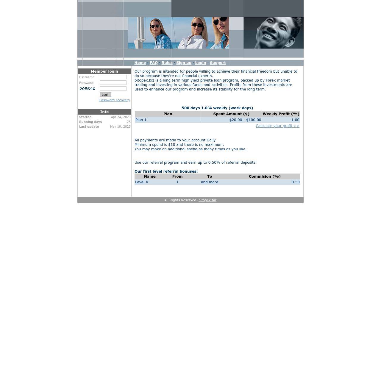 Bitopex screenshot