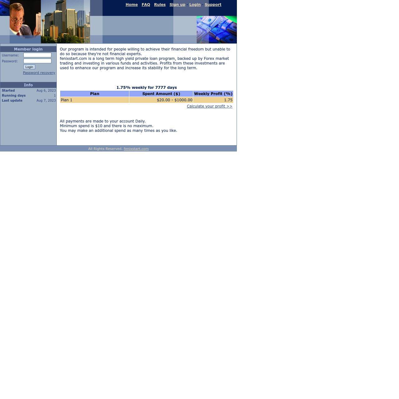 Fenixstart screenshot