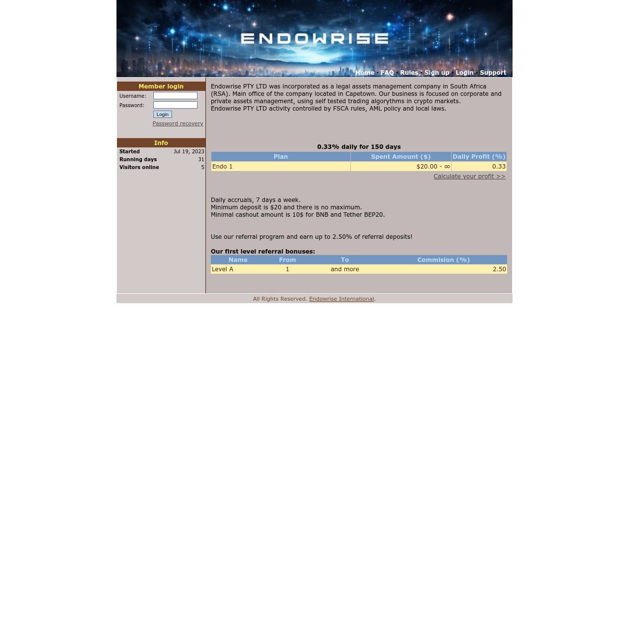 Endowrise Pty Ltd screenshot